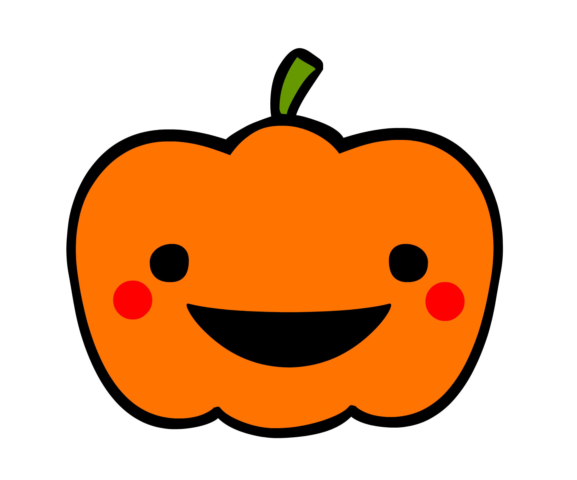 ハロウイン、かぼちゃ無料イラスト素材: イラスト無料素材かわいい系